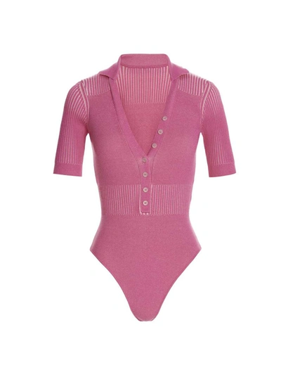 Shop Jacquemus 'yauco' Bodysuit In Pink