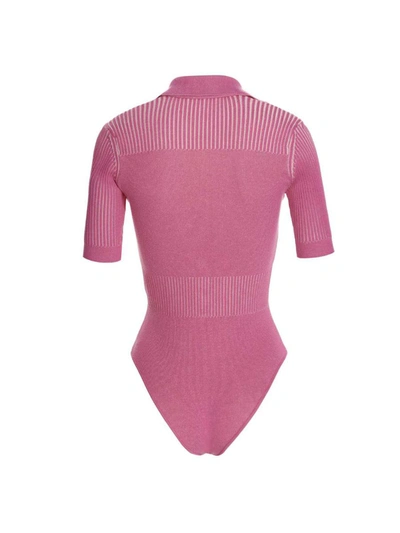 Shop Jacquemus 'yauco' Bodysuit In Pink