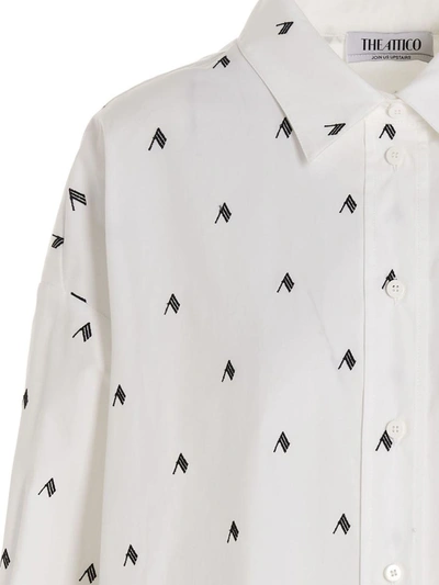 Shop Attico The  'diana' Shirt In White/black