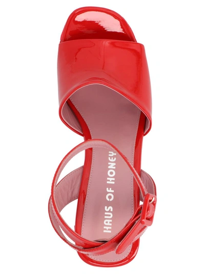 Shop Haus Of Honey 'lacquer Doll' Wedges In Red