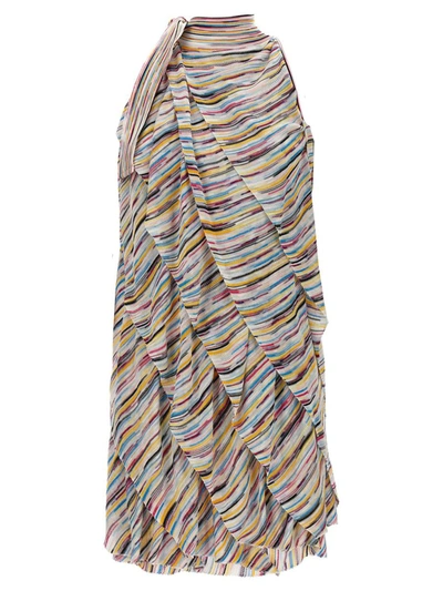 Shop Missoni Sport Flounced Dress In Multicolor
