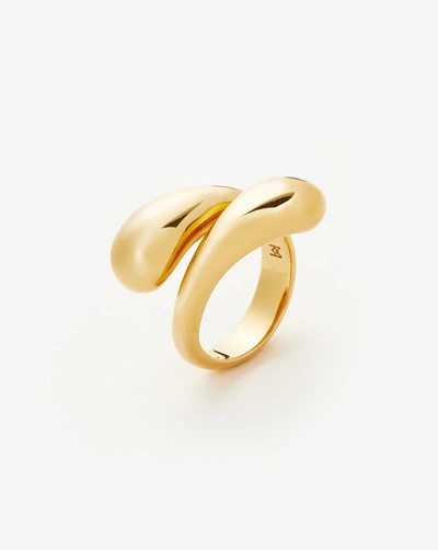 Shop Missoma Savi Sculptural Crossover Ring 18ct Gold Plated Vermeil