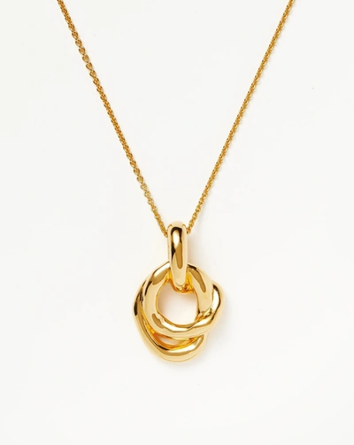 Shop Missoma Molten Twisted Double Pendant Necklace 18ct Gold Plated