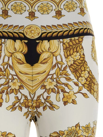Shop Versace 'barocco' Leggings In Multicolor