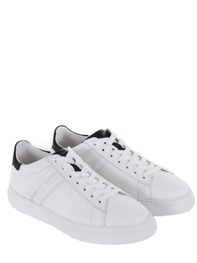 Shop Hogan Sneakers Leather In White