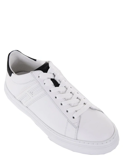 Shop Hogan Sneakers Leather In White