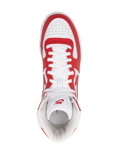 Shop Comme Des Garcons Homme Plus X Nike Comme Des Garçons Homme Plus X Nike Terminator High Top Sneakers In Red