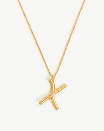 Shop Missoma Curly Molten Initial Pendant Necklace In Gold