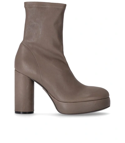 Shop Vic Matie Pulp Mud Sock Heeled Ankle Boot In Brown