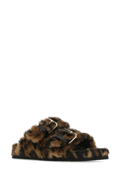 Shop Red Valentino Red V Slippers In Animal Print