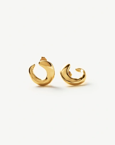 Shop Missoma Molten Open Stud Earrings 18ct Gold Plated Vermeil