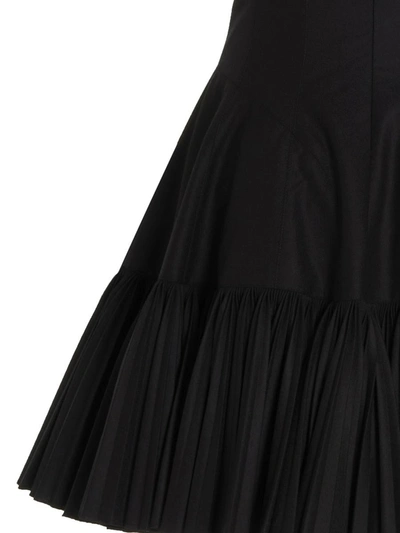 Shop Giovanni Bedin Pleated Flannel Dress In Black