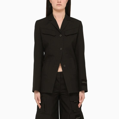 Shop Off-white ™ Single-breasted Jacket In Black