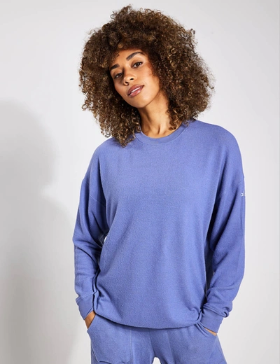 Shop Alo Yoga Soho Pullover In Blue