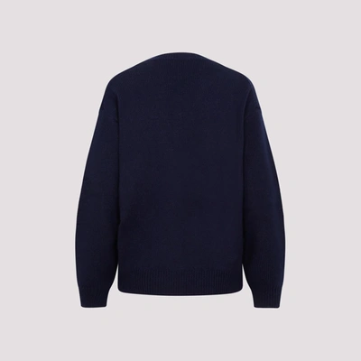 Shop Prada Wool And Cashmere V-neck Sweater In Blue