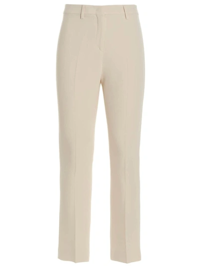 Shop Etro Pants With Pleat In White