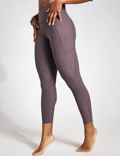 Shop Beyond Yoga Spacedye Out Of Pocket High Waisted Midi Legging In Brown