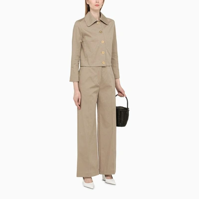 Shop Patou Structured Trousers In Beige