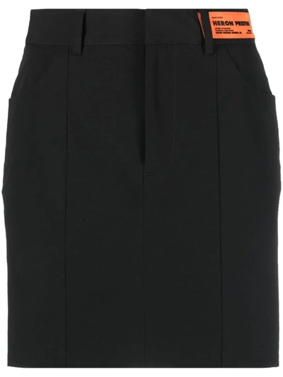 Shop Heron Preston Logo Mini Skirt In Black