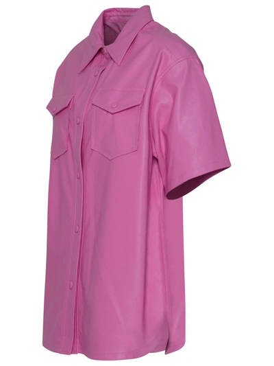 Shop Stand Studio Norea Shirt In Pink Polyurethane Blend