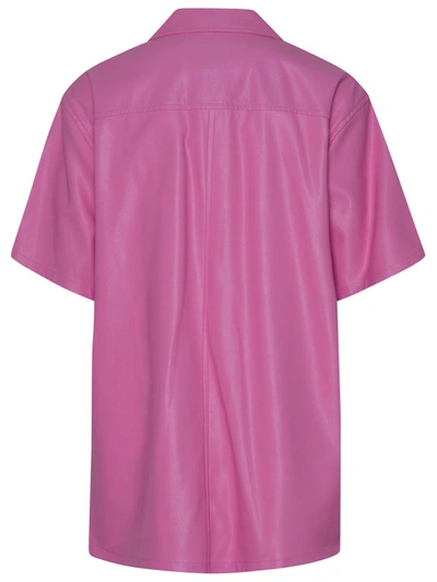 Shop Stand Studio Norea Shirt In Pink Polyurethane Blend