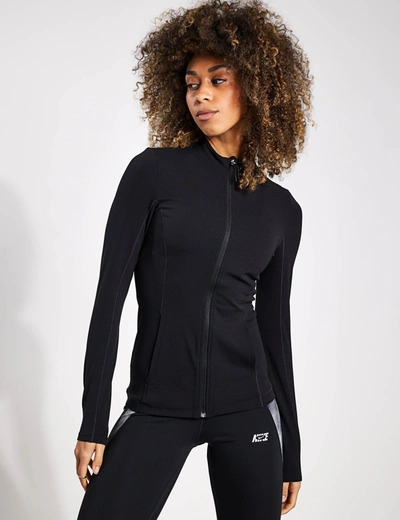 Shop Nike Yoga Dri-fit Luxe Jacket In Black