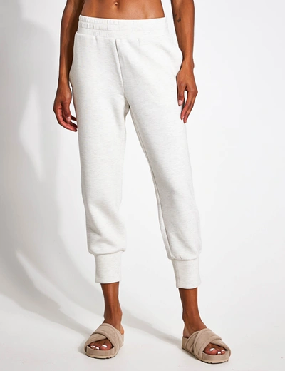 Shop Varley The Slim Cuff Pant 25 Ivory Marl In White