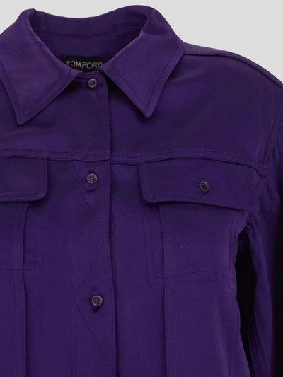 Shop Tom Ford Acetate Shirt In Purple