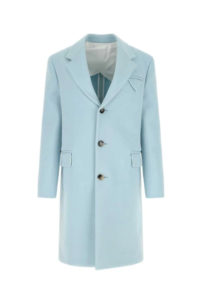 Shop Bottega Veneta Coats In Light Blue