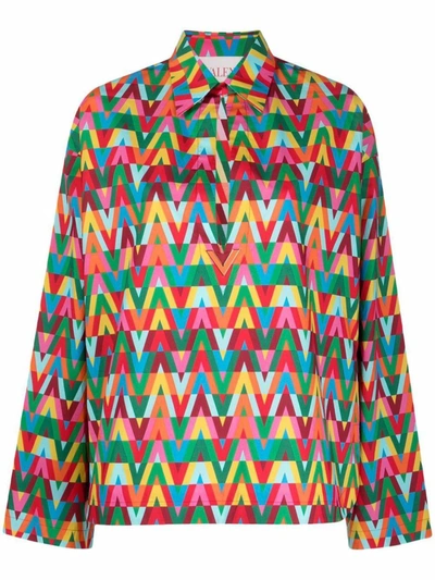 Shop Valentino Shirts In Multicolor