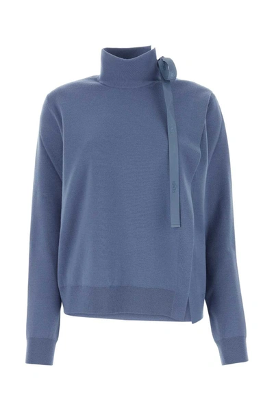 Shop Fendi Knitwear In Light Blue