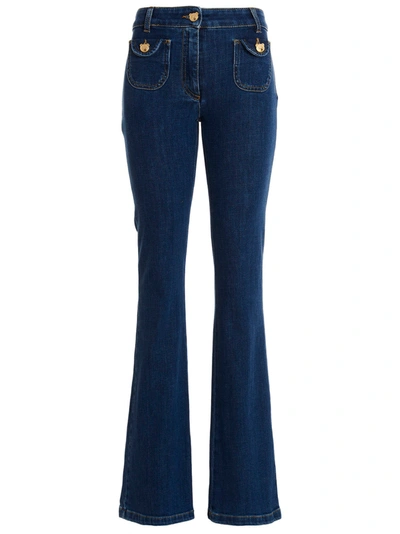 Shop Moschino 'teddy' Jeans In Blue