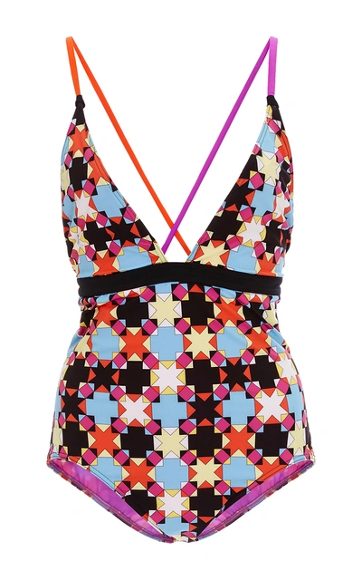 Pucci Geometric Print One Piece Swimsuit | ModeSens