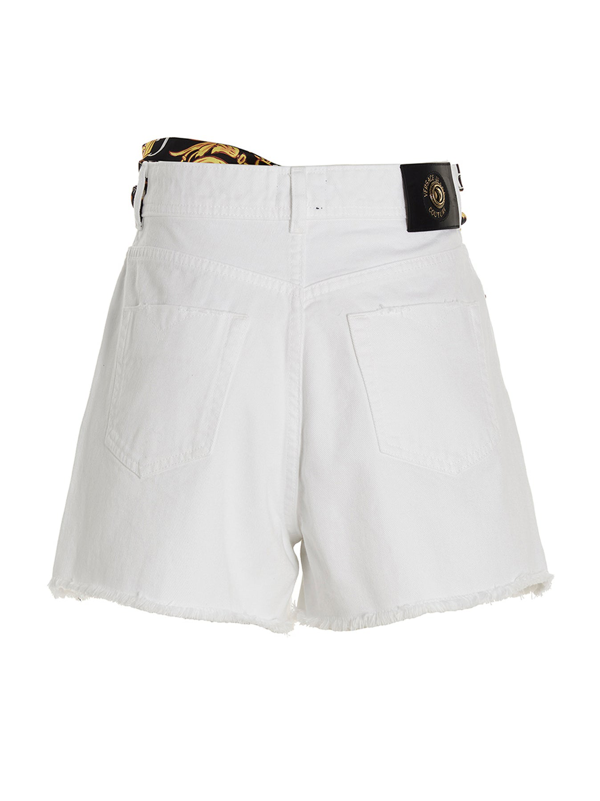 Versace Jeans Couture tie-waist short shorts - White