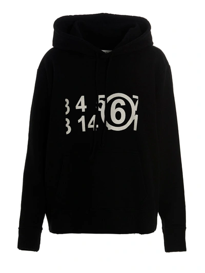 Mm6 Maison Margiela Numeric Logo Hoodie In Black | ModeSens