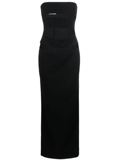 Shop Monot Horizontal Cutout Maxi Dress In Black