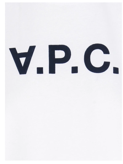 Shop Apc Flocked Logo T-shirt White