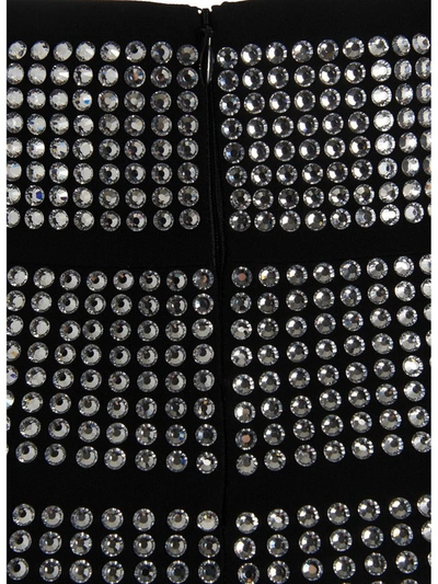 Shop Alexandre Vauthier 'crystallized' Skirt In Black