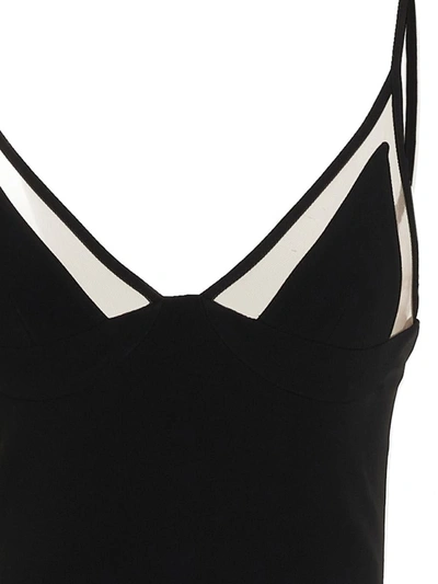 David Koma Sleeveless Maxi Dress With Slit In Black