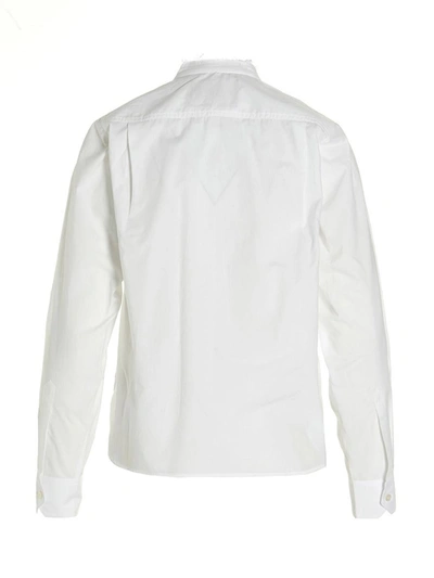 Shop Plan C 'plastron' Piqué Shirt In White