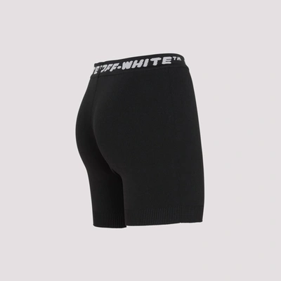 Shop Off-white Logo Band Stretch Sports Shorts In Black