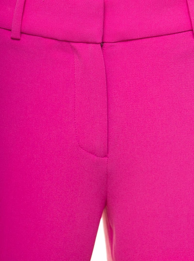 Shop Michael Michael Kors Fuchsia Slim Pants With Belt Loops In Acetate Blend M Michael Kors In Pink