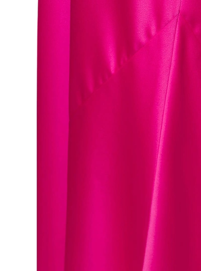 Shop The Andamane Pink Side Slit Maxi Dress In Polyester Woman In Fuxia