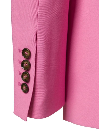 Shop The Andamane 'lavinia' Pink Double-breasted Jacket In Viscose Woman