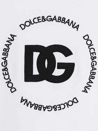 Dolce & Gabbana Logo Embroidery T-shirt In White | ModeSens