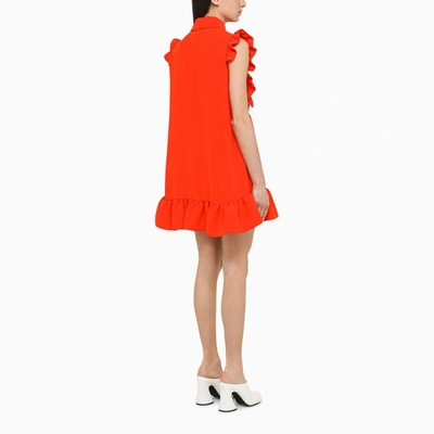 Shop Sportmax Dress With Ruffles In Red