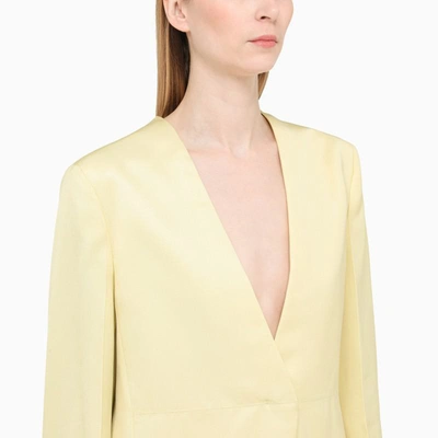 Shop Jil Sander Pale Single-breasted Blazer In Yellow