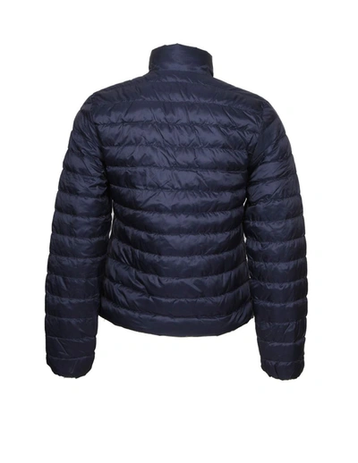 Shop Duvetica Short Down Jacket In Shiny Nylon In Blue