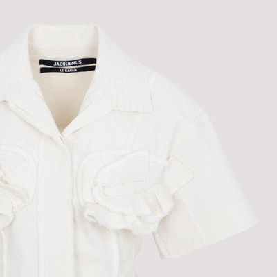 Shop Jacquemus La Chemise Artichaut Shirt In Nude &amp; Neutrals