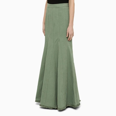 Shop Max Mara Long Skirt In Green